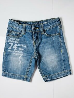 Heach Junior Graphic Distressed Denim Shorts Jorts 3T Skater Y2K Style